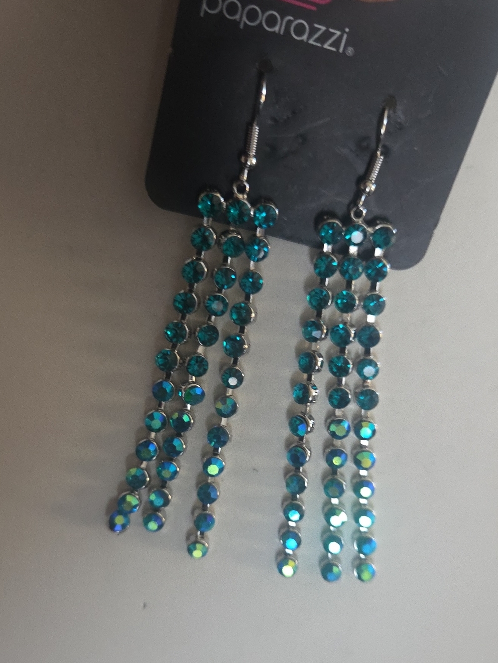 Paparazzi Turquoise Blue Gem Earrings NWT